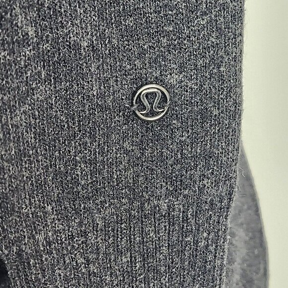 Lululemon Serenity Sweater Wrap Tunic Dress 6 Gray Reversible Cowl Neck W3408S - Picture 12 of 12